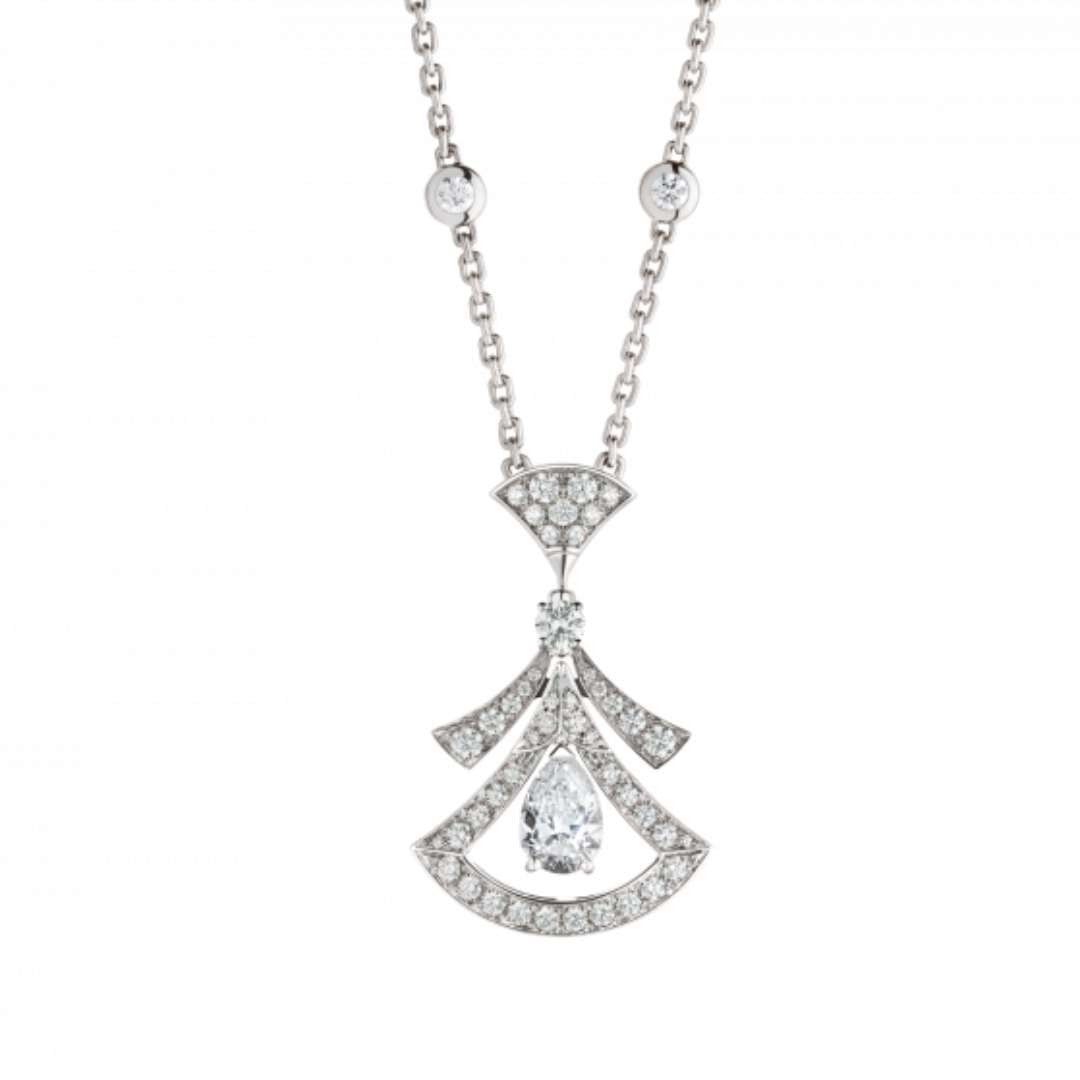 [OLIVIA]DREAM NECKLACE WHITE DIAMOND SILVER