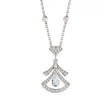 [OLIVIA]DREAM NECKLACE WHITE DIAMOND SILVER