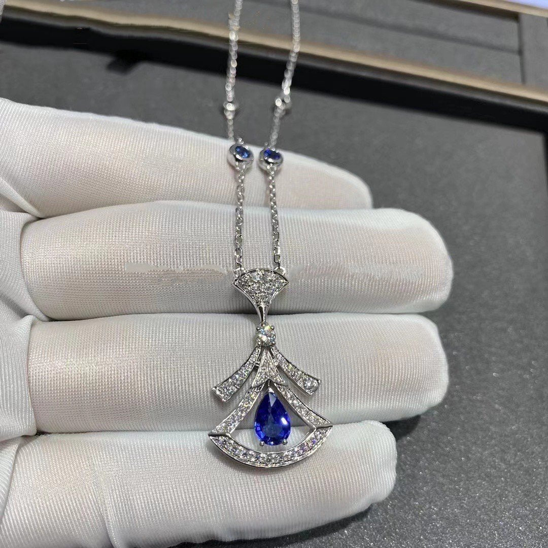 [OLIVIA]DREAM NECKLACE AGATE DIAMOND SILVER