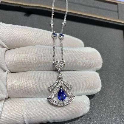 [OLIVIA]DREAM NECKLACE AGATE DIAMOND SILVER