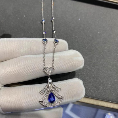 [OLIVIA]DREAM NECKLACE AGATE DIAMOND SILVER