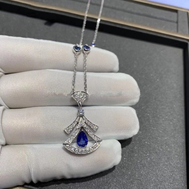 [OLIVIA]DREAM NECKLACE AGATE DIAMOND SILVER