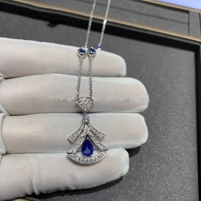 [OLIVIA]DREAM NECKLACE AGATE DIAMOND SILVER