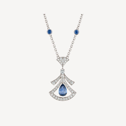 [OLIVIA]DREAM NECKLACE AGATE DIAMOND SILVER