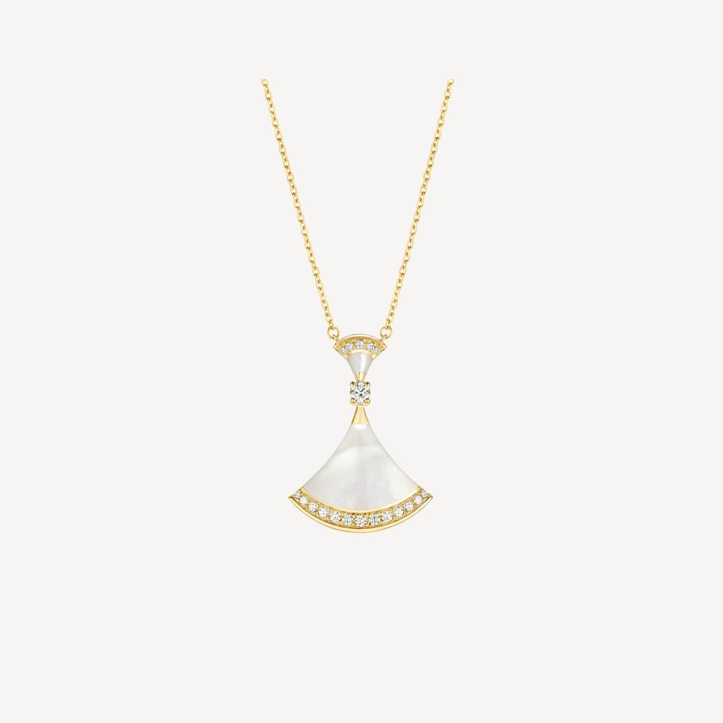 [OLIVIA]DREAM NECKLACE MOP GOLD DIAMOND