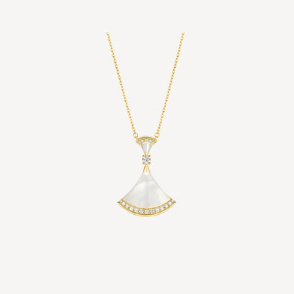 [OLIVIA]DREAM NECKLACE MOP GOLD DIAMOND
