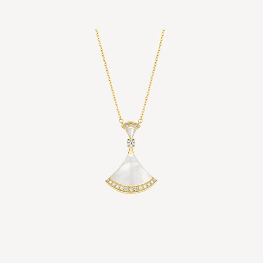 [OLIVIA]DREAM NECKLACE MOP GOLD DIAMOND