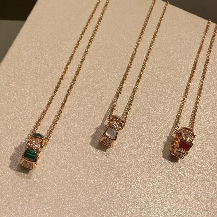 [OLIVIA]SERPENTI PEDANT DIAMOND NECKLACE