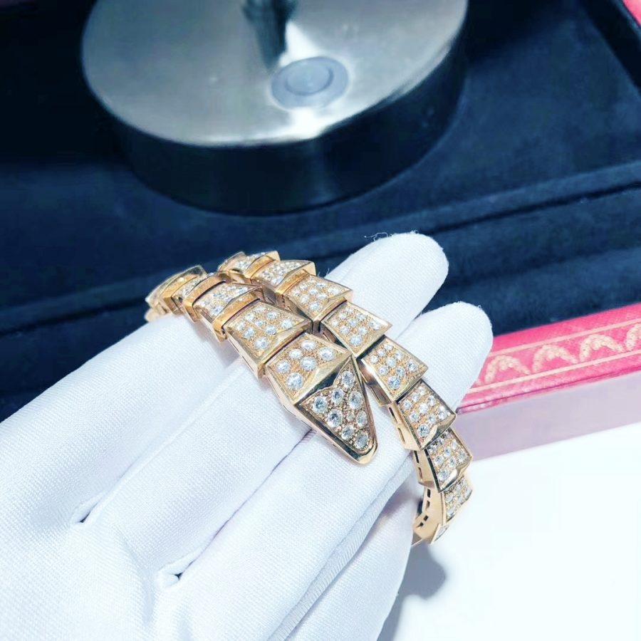 [OLIVIA]SERPENTI BRACELET 8MM PINK GOLD DIAMOND