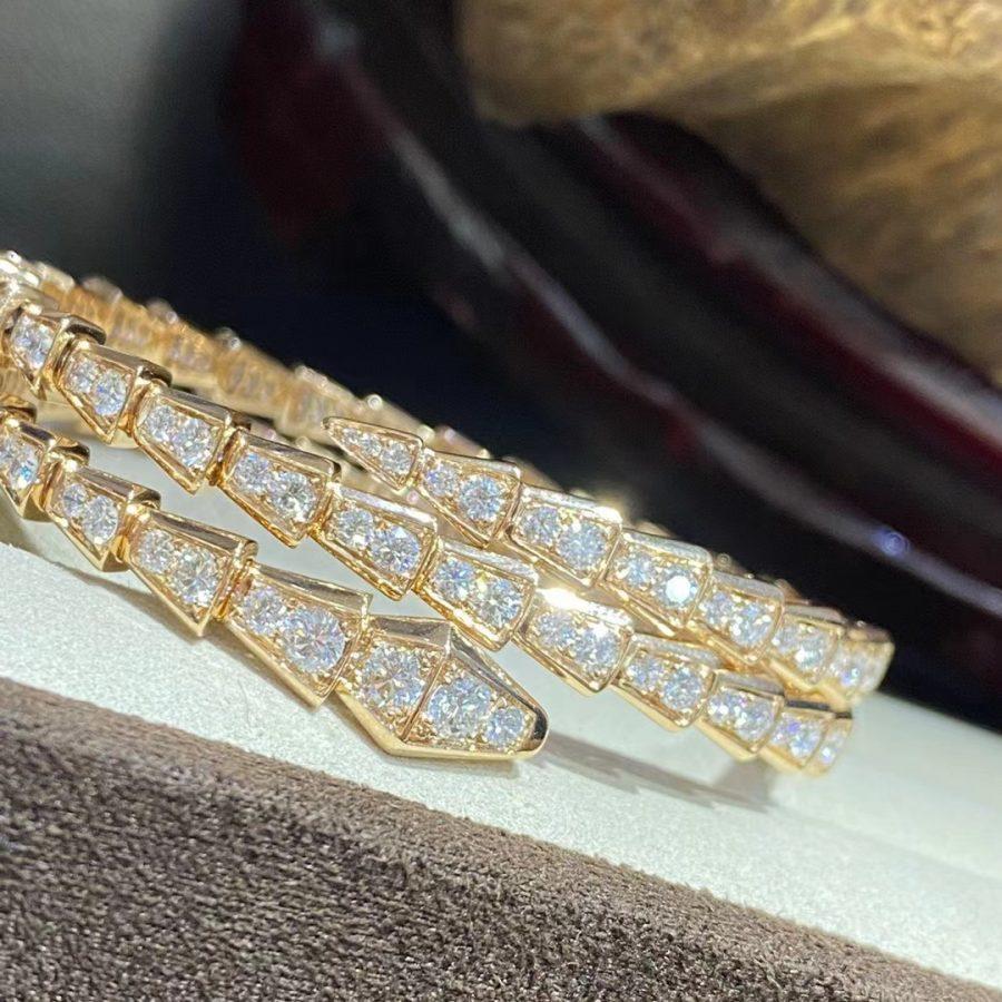 [OLIVIA]SERPENTI BRACELET GOLD DIAMOND DOUBLE ROW