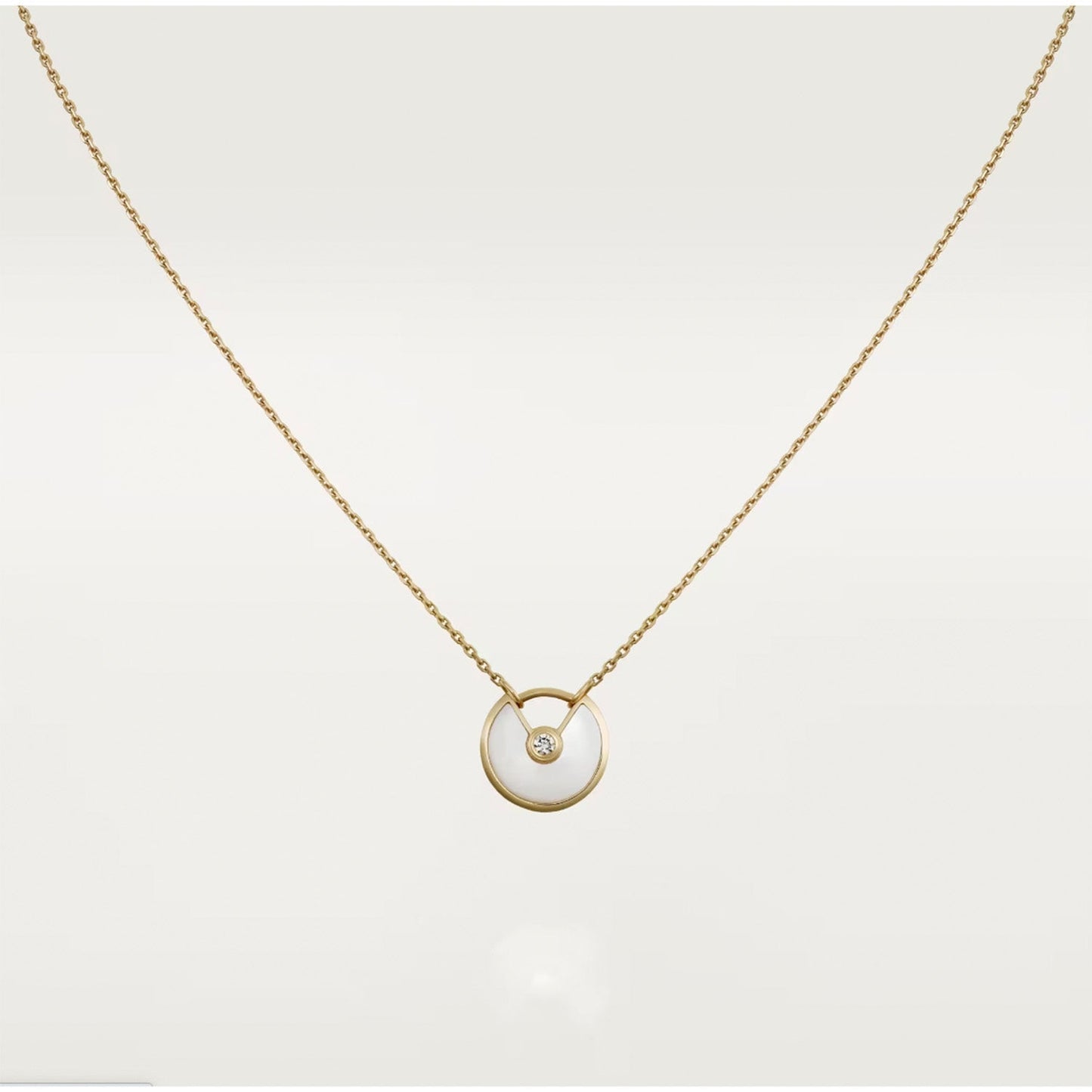 [Olivia Jewelry]AMULETTE ROSE GOLD MOP NECKLACE