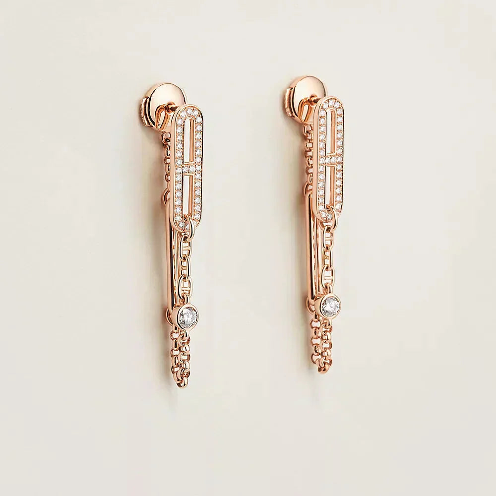 [Olivia Jewelry]CHAINE CHAOS DIAMOND DROP EARRINGS