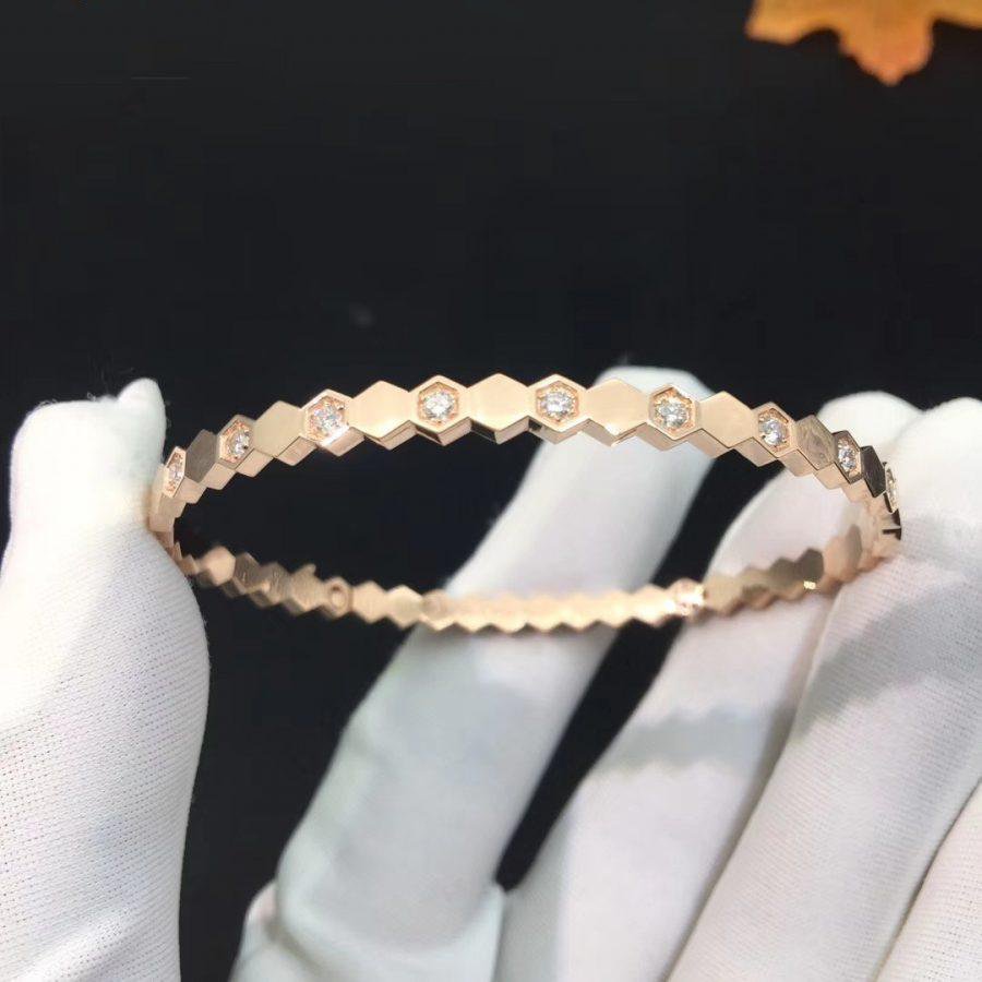 [Olivia Jewelry]BEE LOVE PINK GOLD DIAMOND BRACELET