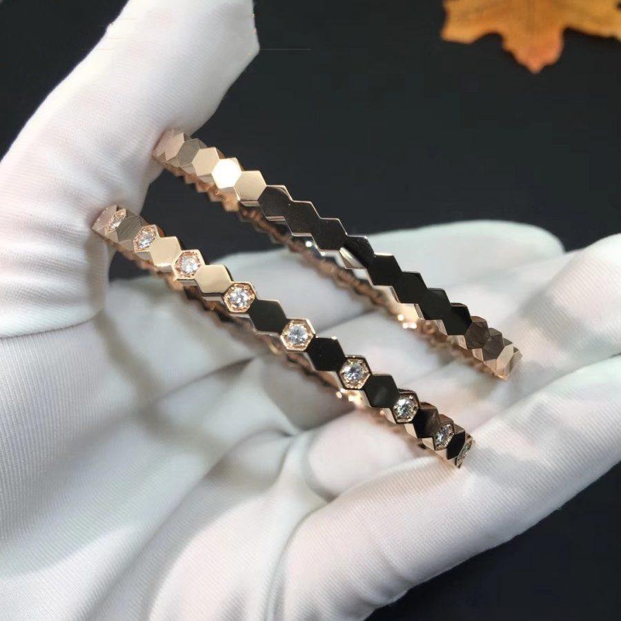 [Olivia Jewelry]BEE LOVE PINK GOLD DIAMOND BRACELET