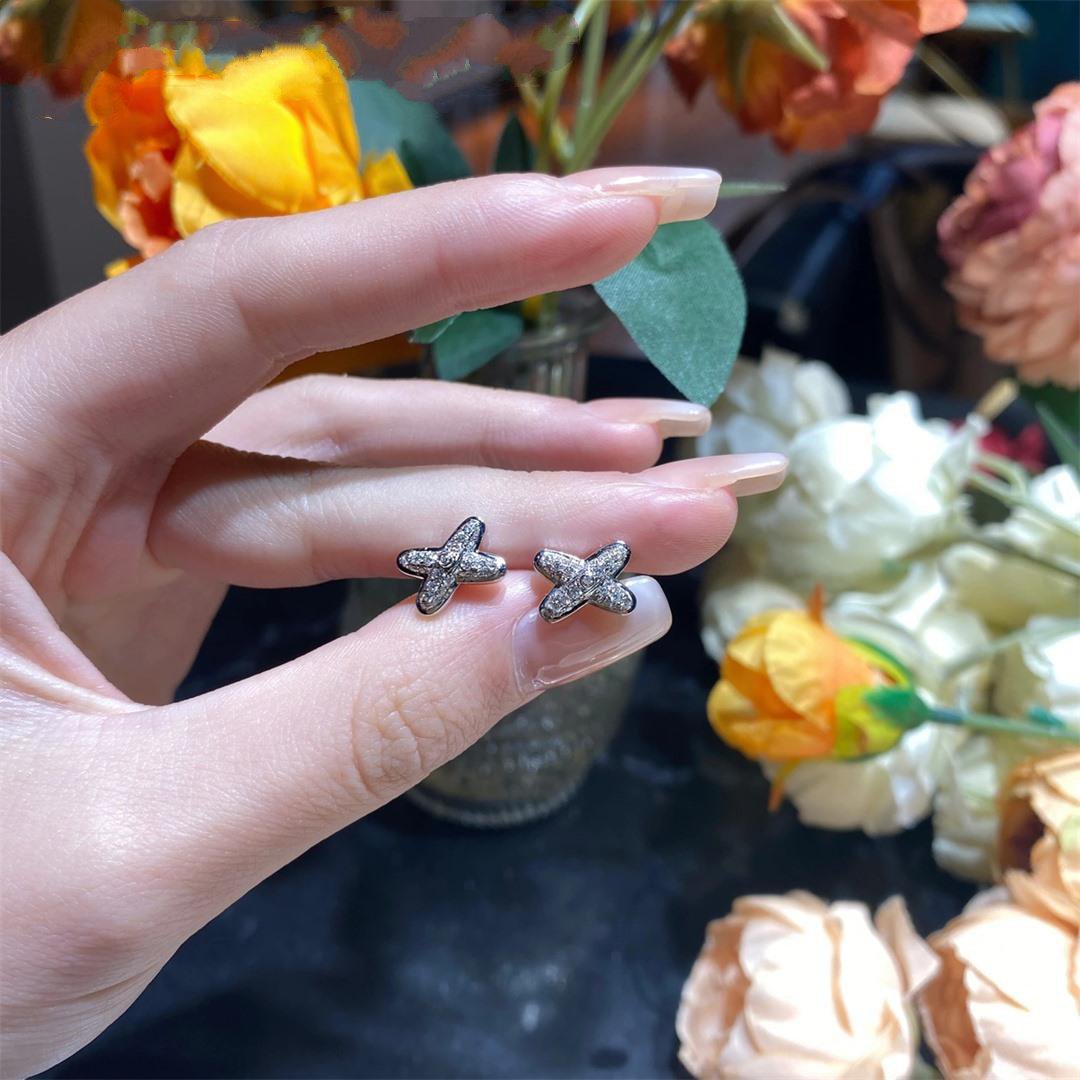 [Olivia Jewelry]JEUX DE SILVER DIAMOND EARRINGS