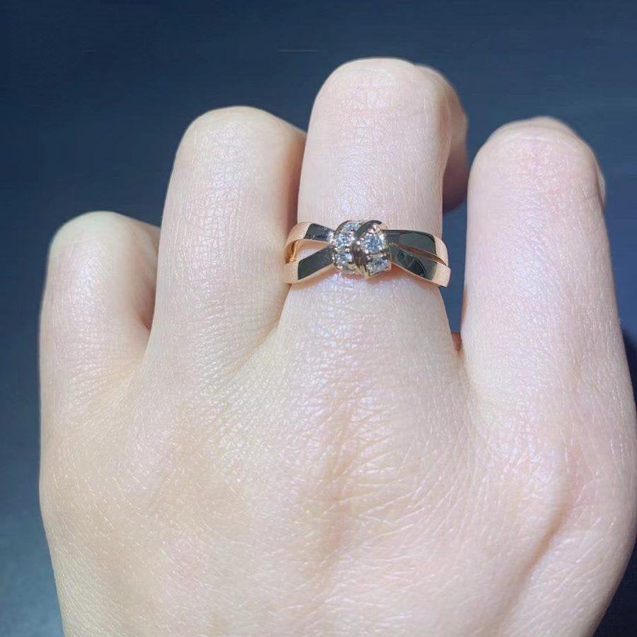 [Olivia Jewelry]LIENS RING PINK GOLD DIAMOND