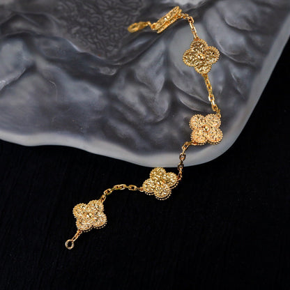 [Olivia JW]CLOVER 5 MOTIFS BRONZING BRACELET