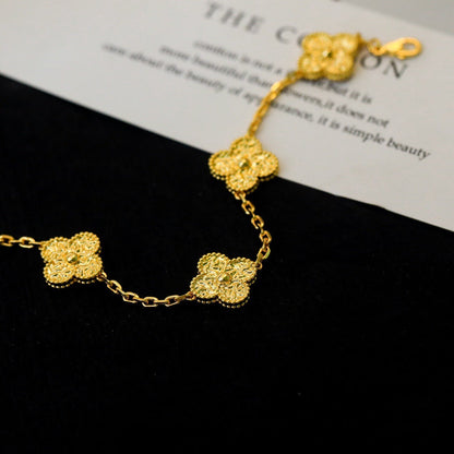[Olivia JW]CLOVER 5 MOTIFS BRONZING BRACELET