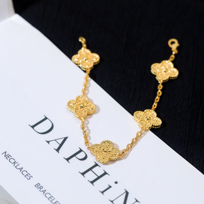 [Olivia JW]CLOVER 5 MOTIFS BRONZING BRACELET