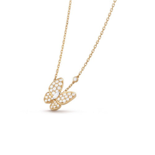 [Olivia Jewelry]BUTTERFLY DIAMOND NECKLACE