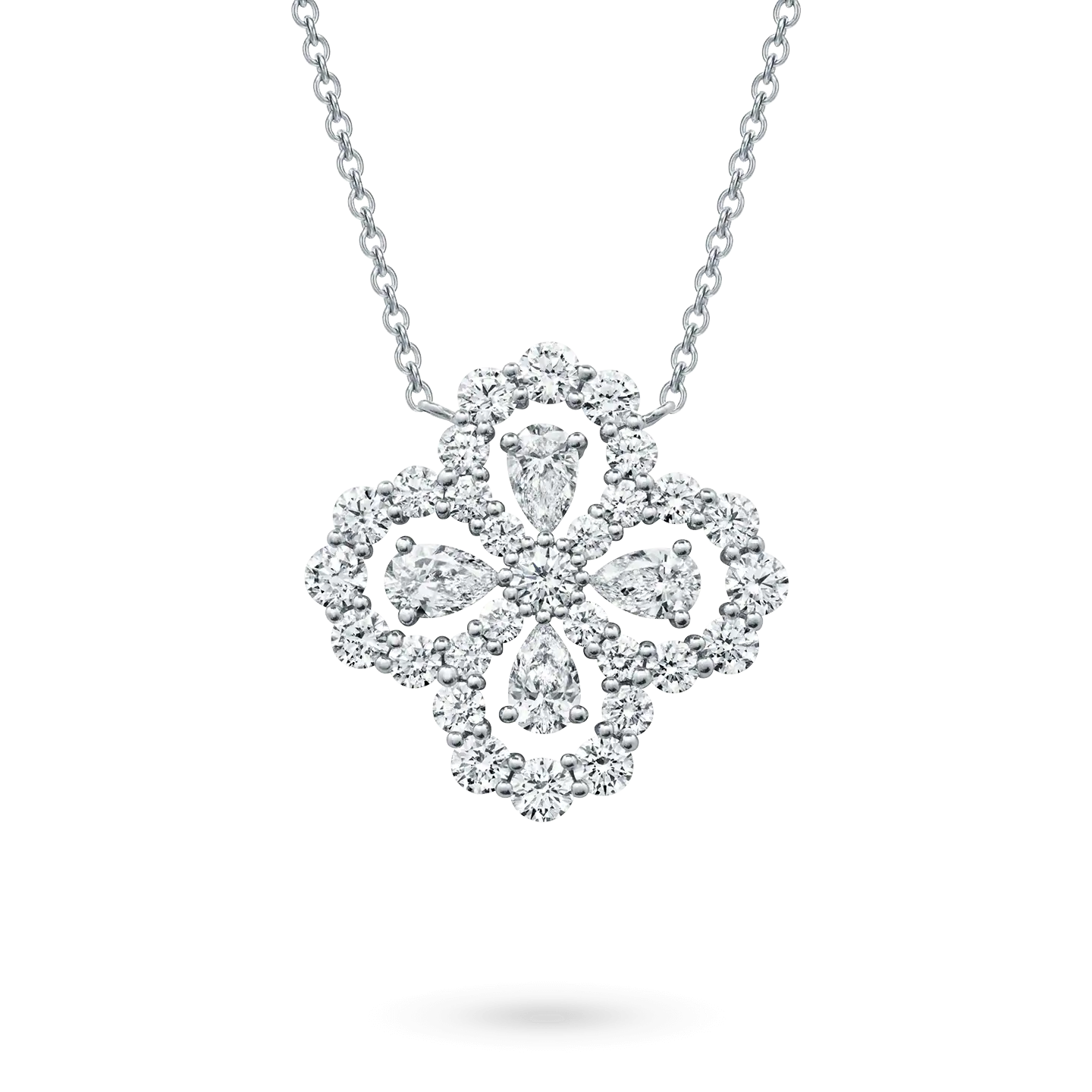 [Elitejewels]ループネックレス フルモチーフ ダイヤモンド 16mm マルチカラー