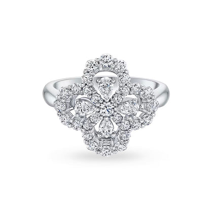 [Elitejewels]ループリング フルモチーフ ダイヤモンド 16MM シルバー