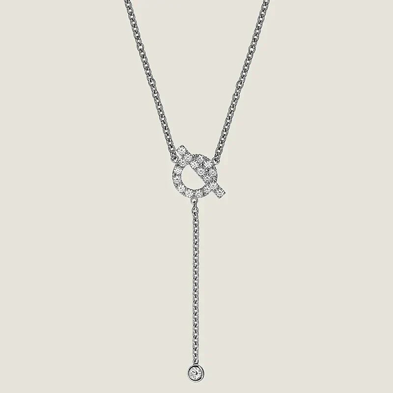 [Olivia Jewelry]FINESSE SILVER DIAMOND NECKLACE