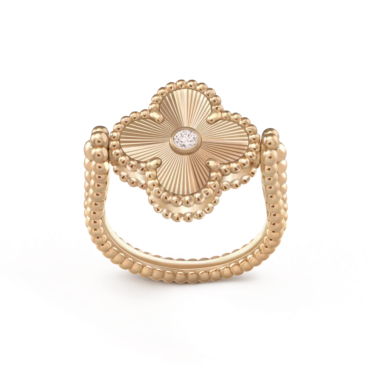 [Olivia Jewelry]CLOVER RIVERSIBLE ROSE GOLD RING