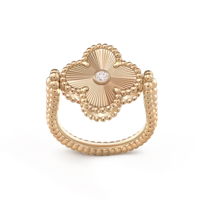 [Olivia Jewelry]CLOVER RIVERSIBLE ROSE GOLD RING