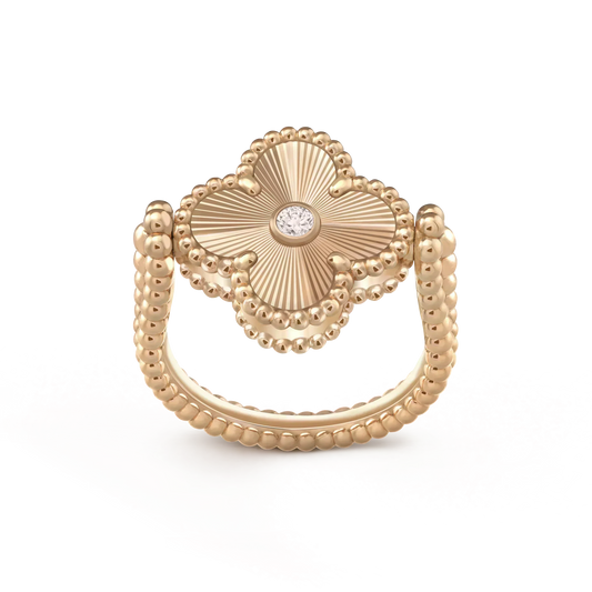 [Olivia Jewelry]CLOVER RIVERSIBLE ROSE GOLD RING