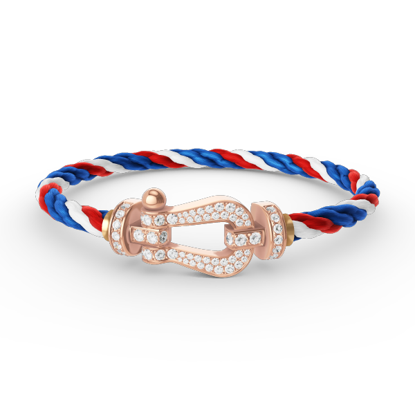 [Olivia Jewelry]FORCE LARGE HORSESHOE FULL DIAMOND BRACELET ROSE GOLD
