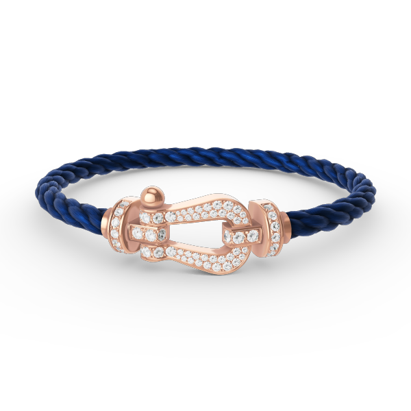 [Olivia Jewelry]FORCE LARGE HORSESHOE FULL DIAMOND BRACELET ROSE GOLD