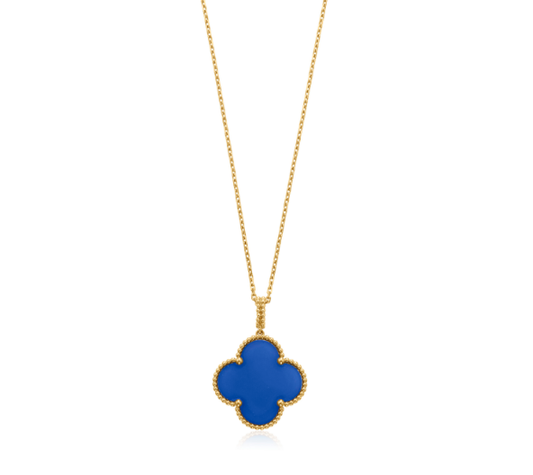 [Olivia Jewelry]CLOVER 25MM NECKLACE TURQUOISE ROSE GOLD