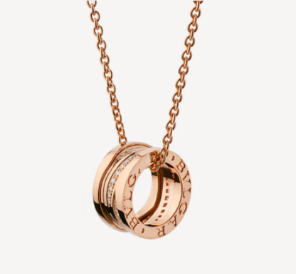 [OLIVIA]ZERO 1 PINK GOLD DIAMOND NECKLACE