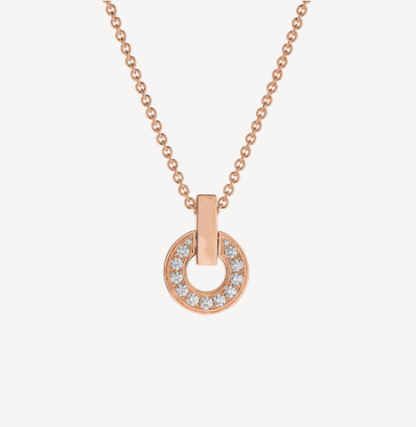 [OLIVIA]GARI NECKLACE PINK GOLD DIAMOND