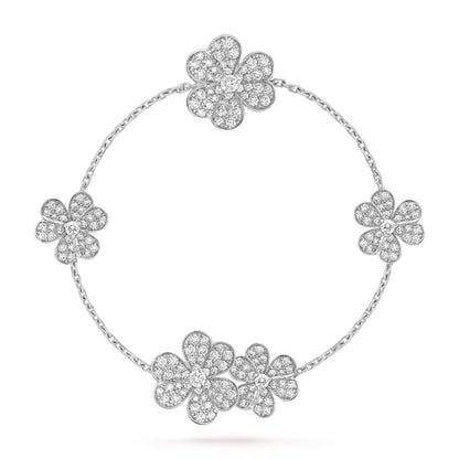 [Olivia Jewelry]FRIVOLE SILVER 5 FLOWERS BRACELET