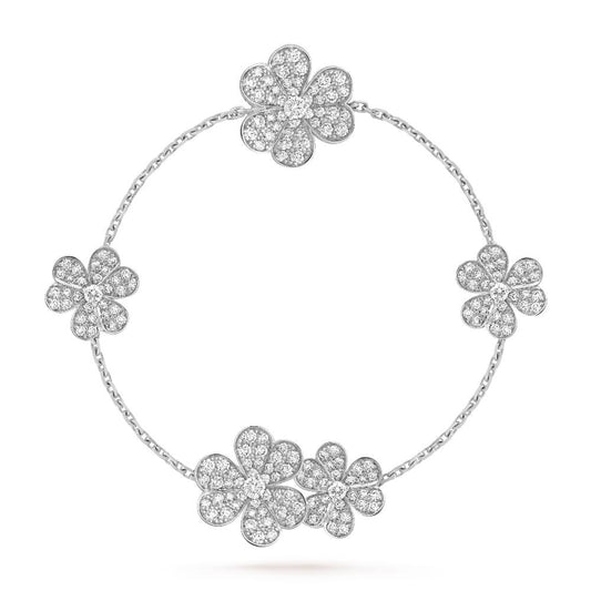 [Olivia Jewelry]FRIVOLE SILVER 5 FLOWERS BRACELET