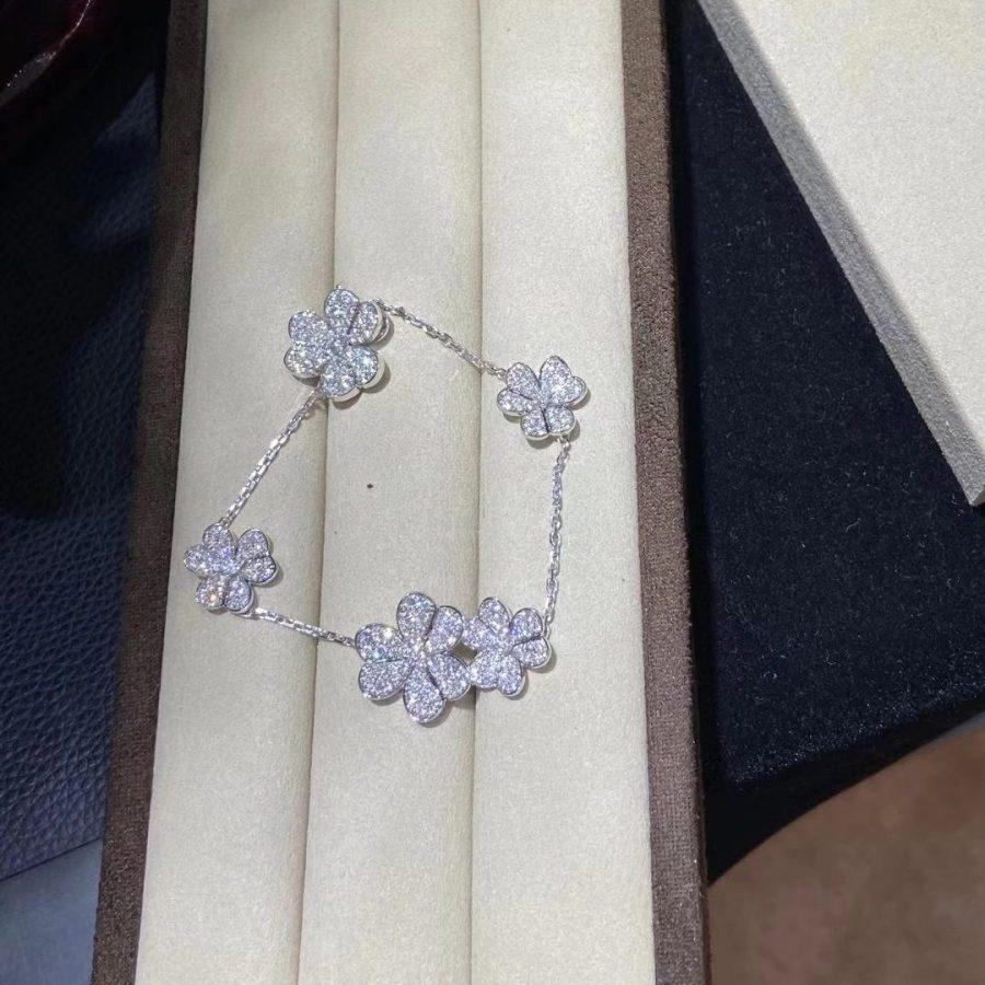 [Olivia Jewelry]FRIVOLE SILVER 5 FLOWERS BRACELET