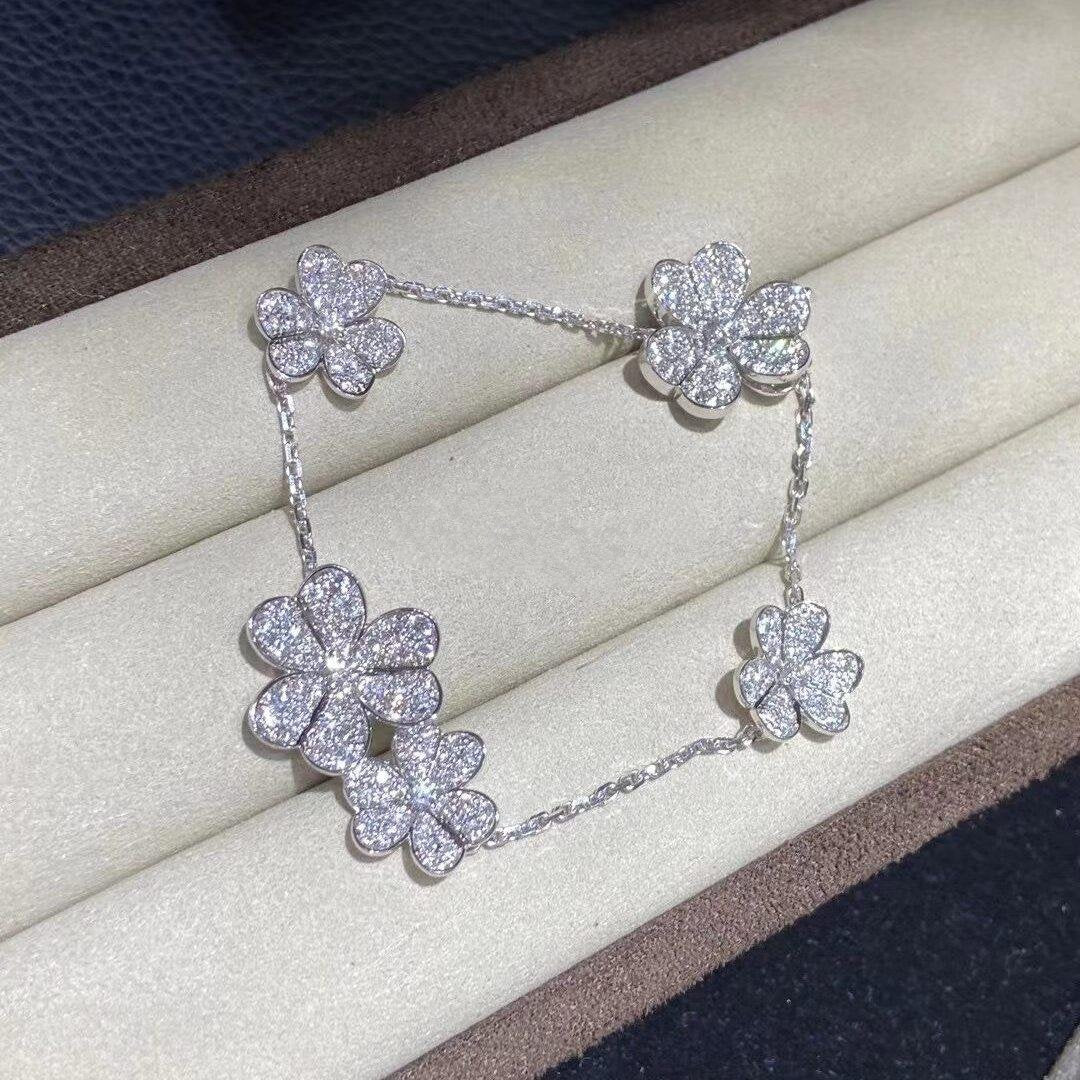 [Olivia Jewelry]FRIVOLE SILVER 5 FLOWERS BRACELET