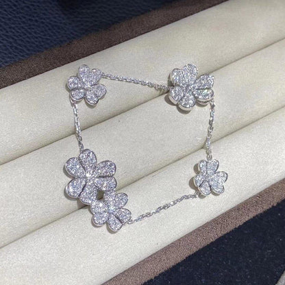 [Olivia Jewelry]FRIVOLE SILVER 5 FLOWERS BRACELET