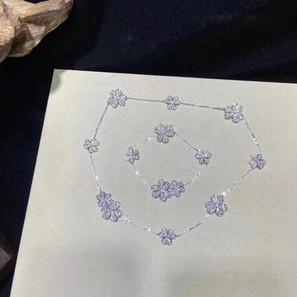[Olivia Jewelry]FRIVOLE SILVER 5 FLOWERS BRACELET