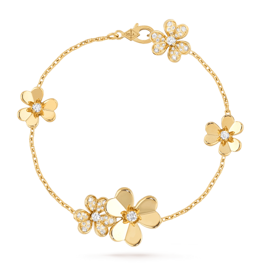 [Olivia Jewelry]FRIVOLE GOLD 5 FLOWERS BRACELET