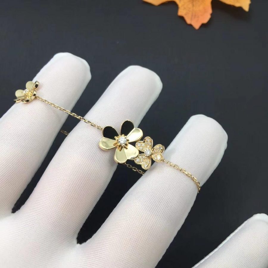 [Olivia Jewelry]FRIVOLE GOLD 5 FLOWERS BRACELET