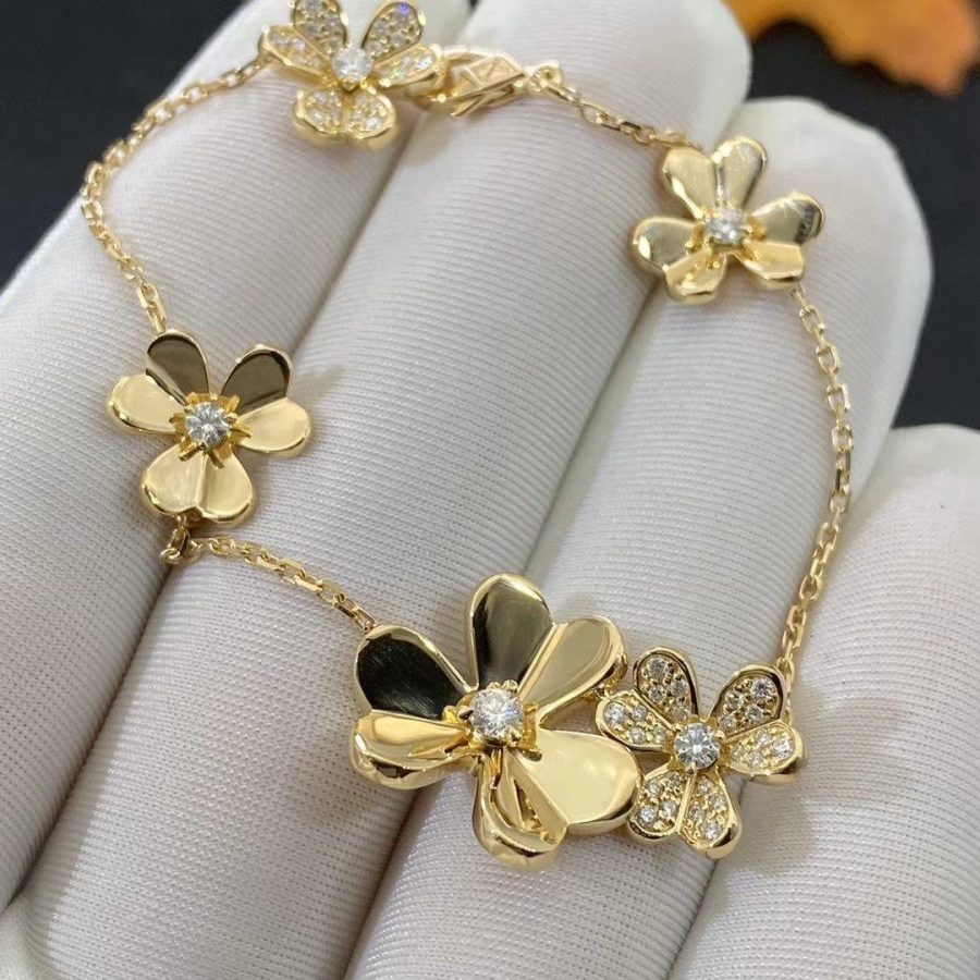 [Olivia Jewelry]FRIVOLE GOLD 5 FLOWERS BRACELET