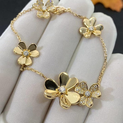 [Olivia Jewelry]FRIVOLE GOLD 5 FLOWERS BRACELET