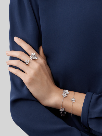 [Olivia Jewelry]FRIVOLE SILVER FLOWER DIAMOND BRACELET