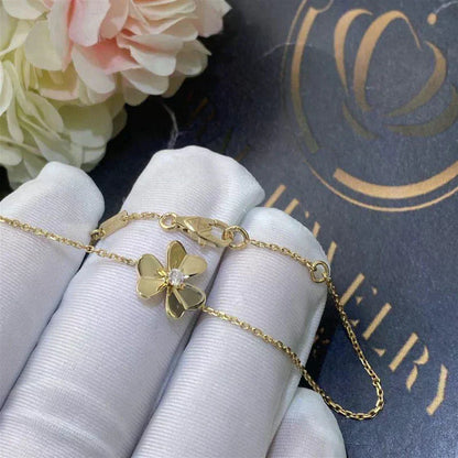 [Olivia Jewelry]FRIVOLE GOLD FLOWER PINK MALACHITE BRACELET