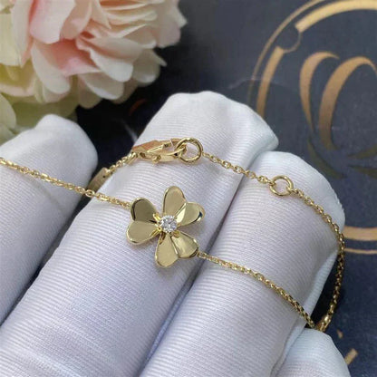 [Olivia Jewelry]FRIVOLE GOLD FLOWER PINK MALACHITE BRACELET