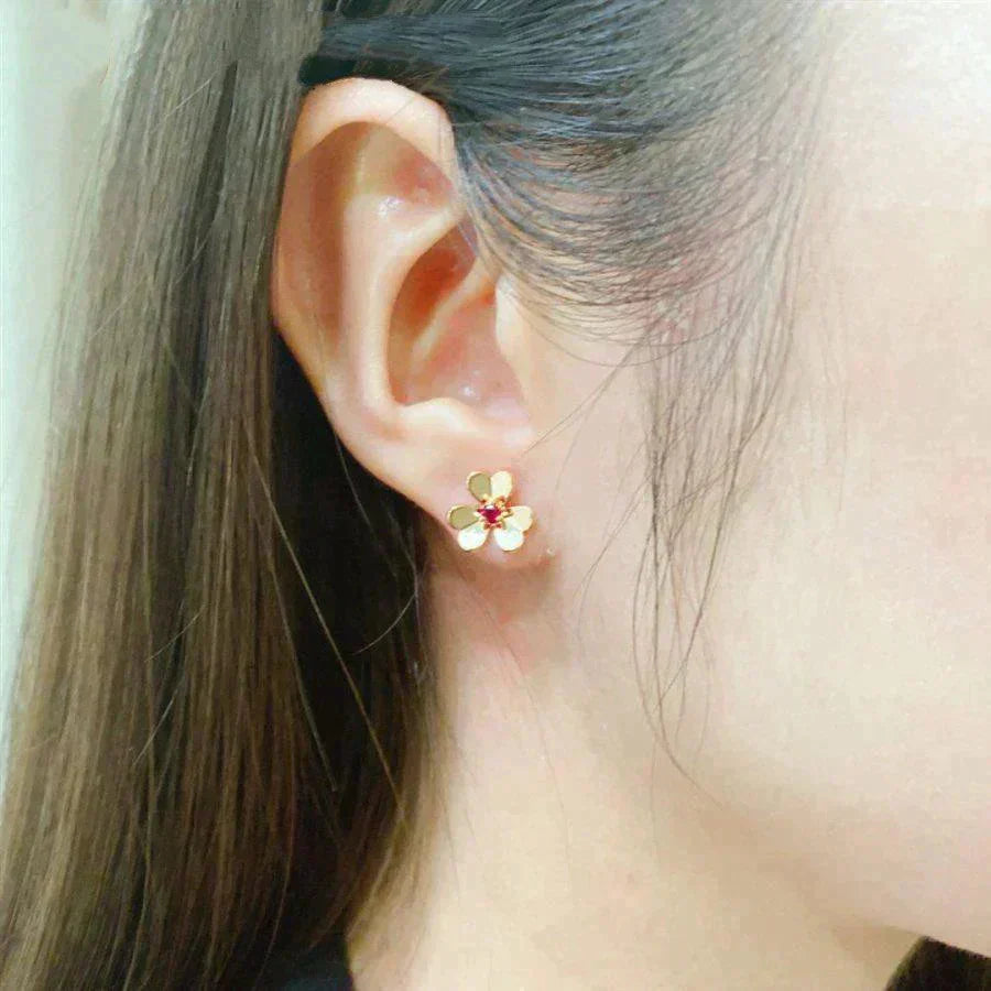 [Olivia Jewelry]FRIVOLE  FLOWER PINK EARRINGS