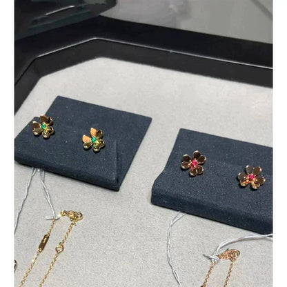 [Olivia Jewelry]FRIVOLE  FLOWER PINK EARRINGS